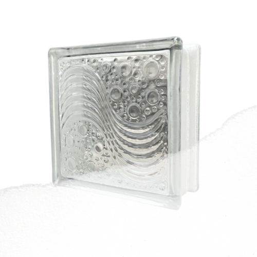 Bloque De Vidrio Olas Marinas 19x19CM