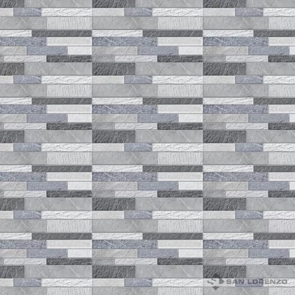 Montecarlo Gris 27x45cm 1.70m2 - Cerámicos San Lorenzo - Imagen 3