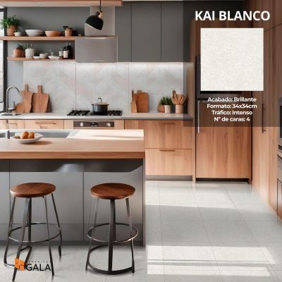 Kai Blanco 34×34 cm comercial – Cerámicos Gala 1.85 m2