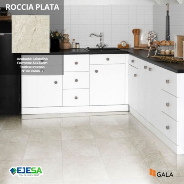 Roccia Plata 34x34 cm - Cerámicos Gala 1.85 m2