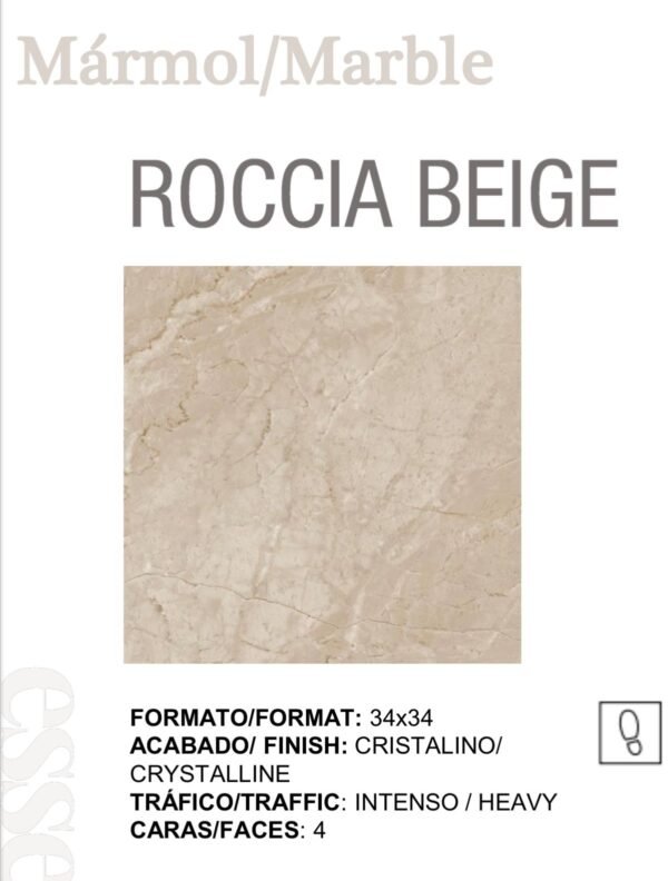 Roccia Beige 34x34 cm - Cerámicos Gala 1.85 m2 - Imagen 2