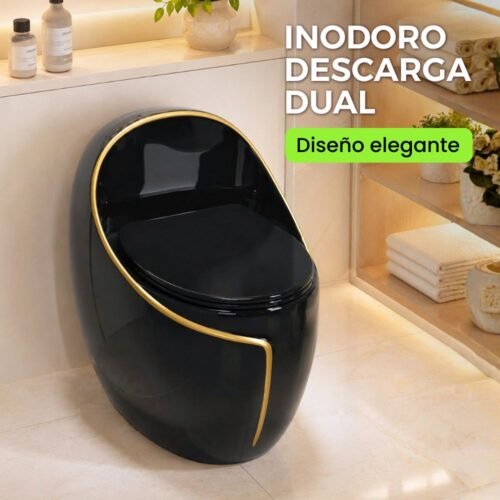 INODORO ONE PIECE CONFORT | NEGRO GOLDEN – BSA1213