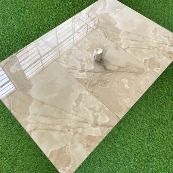 PORCELANATO MARBLE BEIGE 60X120cm 2.16m2 XL VITRIFICADO - Imagen 2