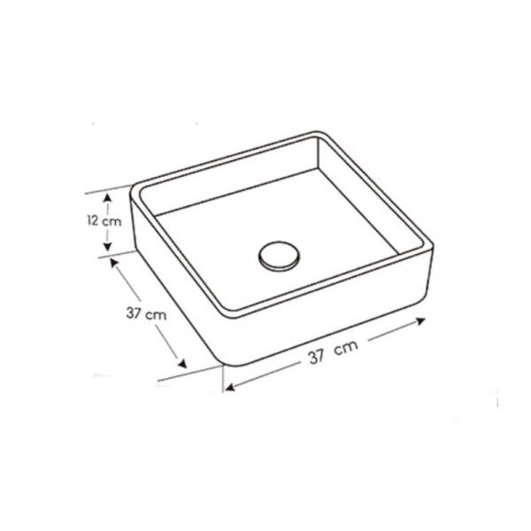 LAVAMANOS BOWL ARCEL 36.5x36.5x13cm - Imagen 2