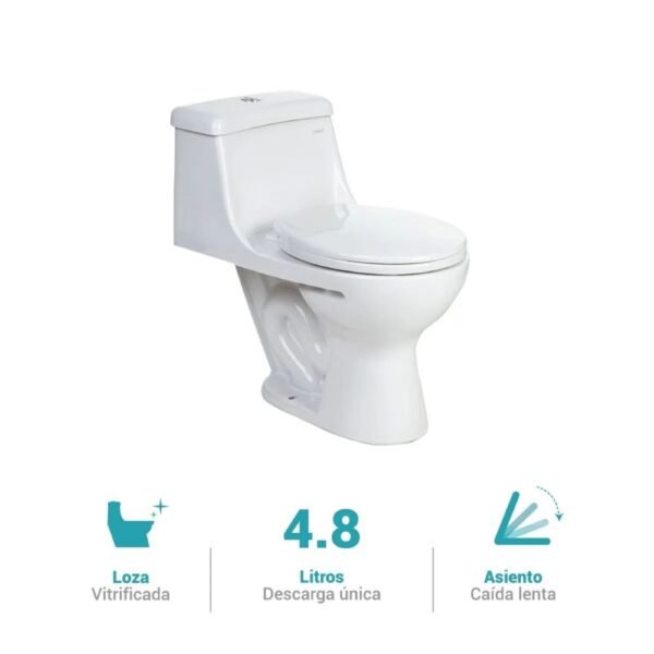 INODORO ONE PIECE BUZIOS BLANCO ITALGRIF 66.5x39x66cm - Imagen 2