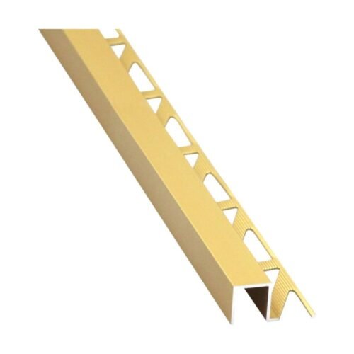 PERFIL ALUMINIO CUADRADO DORADO 10Mm X 2.40m