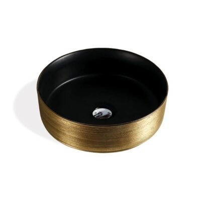 BOWL OVALIN DE LOZA CIRCULAR DORADO CON NEGRO 223-ND – FRATELLI