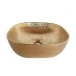 Bowl Brizzio Luxury Gold Pattern Wash Basin 1301G - Imagen 2