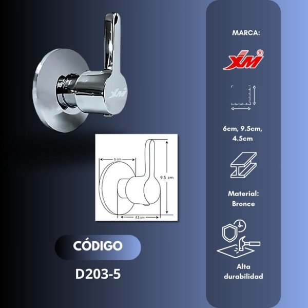 LLAVE DE PASO PARA DUCHA D203-5 - Imagen 2