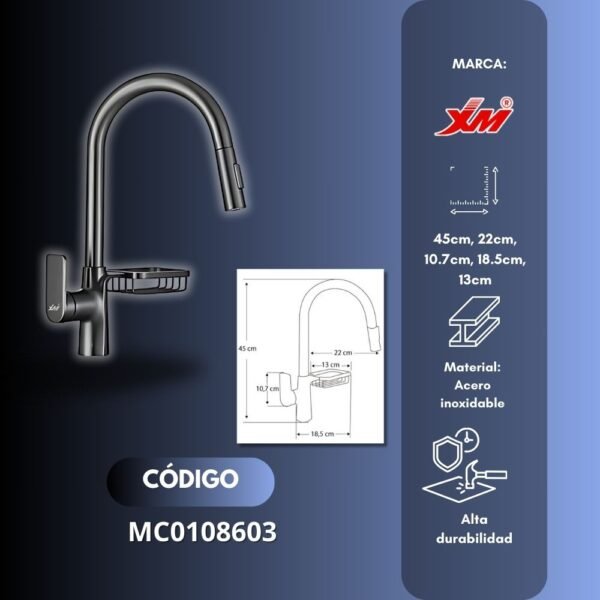 Mezcladora para cocina grey - XM - MC0108603 - Imagen 2