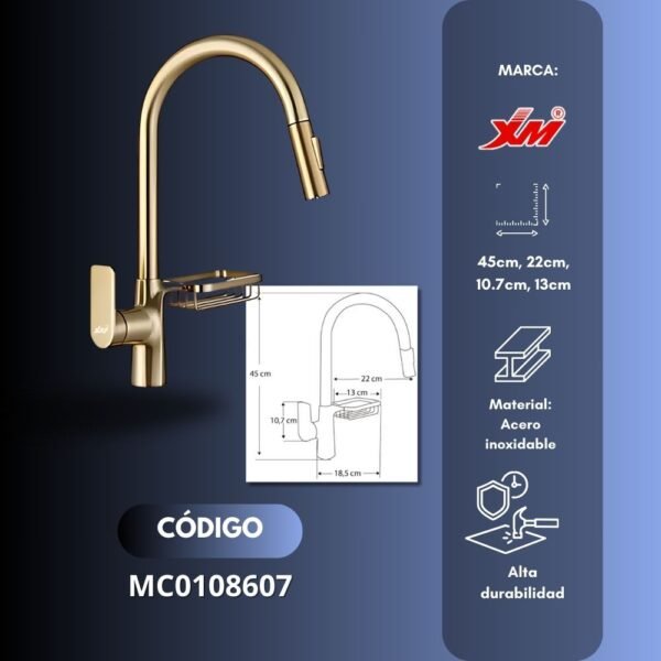 Mezcladora para cocina Luz Gold - XM - MC0108607 - Imagen 2