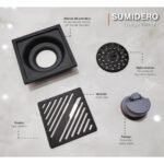 Sumidero rayo black 10x10cm - Imagen 2