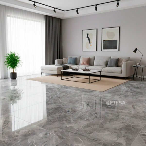 Piso con efecto marmol, vitrificado. Efecto espejo.