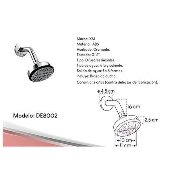 DUCHA ESPAÑOLA DE8002 - XM - Imagen 2