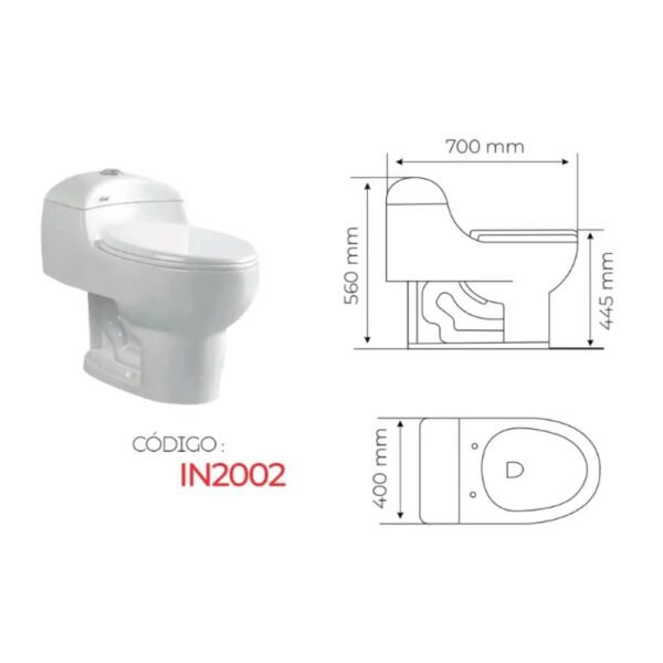 Inodoro Blanco - IN2002 - XM - Imagen 3