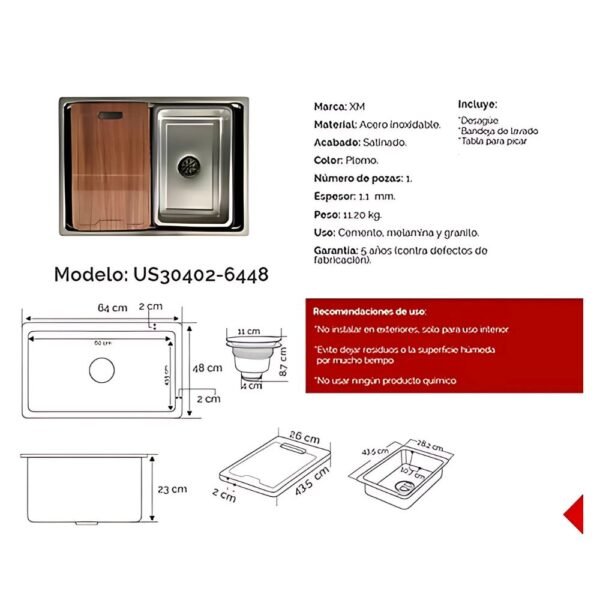 Lavadero de Cocina - US30402-6448 - XM - Imagen 2