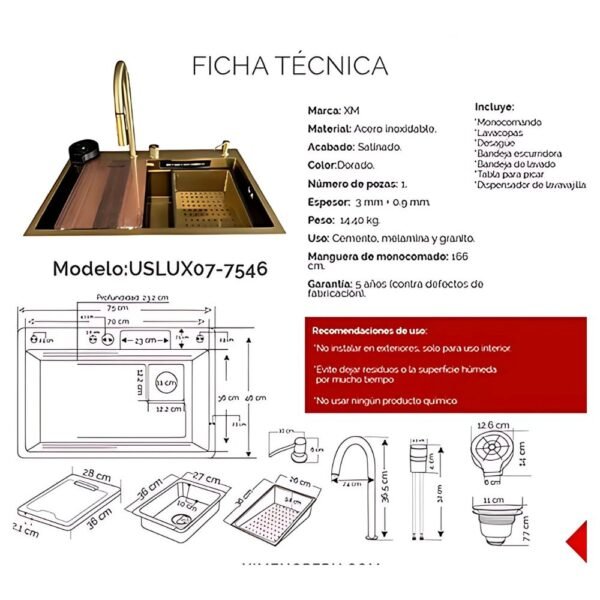 Lavadero de Cocina - US30407E-7843 - XM - Imagen 2