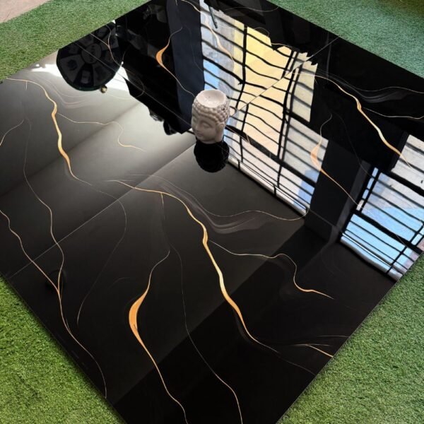 PORCELANATO BLACK GOLD 60X60cm – 1.44m2 – VITRIFICADO - Imagen 2