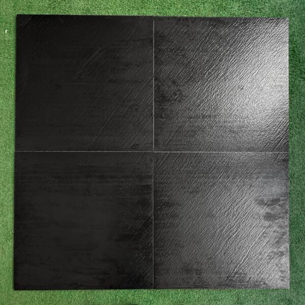 PORCELANATO NEGRO TEXTURADO 60X60cm – 1.44m2 – MATE - Imagen 3