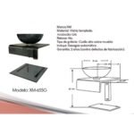 MUEBLE LAVABO PEDESTAL DE VIDRIO XM-655G - Imagen 2