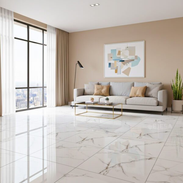 PISO CERÁMICA CALACATA BEIGE 60X60CM LSJ66039 PCL CJ 1.80M2 - Imagen 2