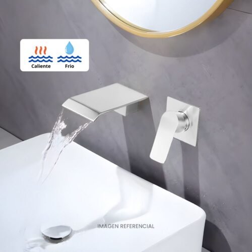 LLAVE MEZCLADORA BLANCO PARED/CASCADA BSA4202-S – IMPORTADO