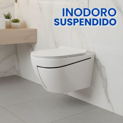 INODORO SUSPENDIDO BLANCO/ VELA NEGRA – BSA1206