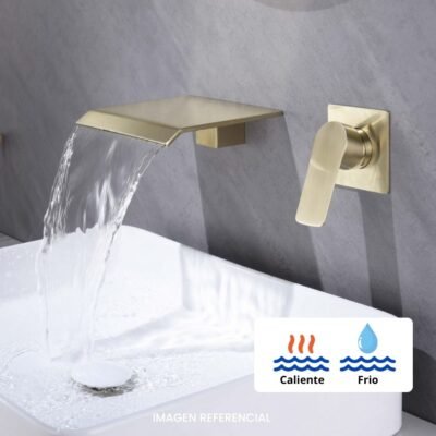 LLAVE MEZCLADORA DORADA PARED/CASCADA BSA4201-G – IMPORTADO