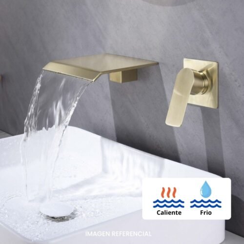 LLAVE MEZCLADORA DORADA PARED/CASCADA BSA4201-G – IMPORTADO