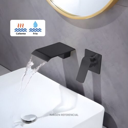LLAVE MEZCLADORA NEGRO PARED/CASCADA BSA4202-B – IMPORTADO