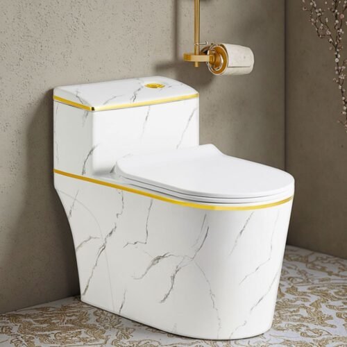 INODORO ONE PIECE | MARMOLEADO GOLD | BSA1019-1