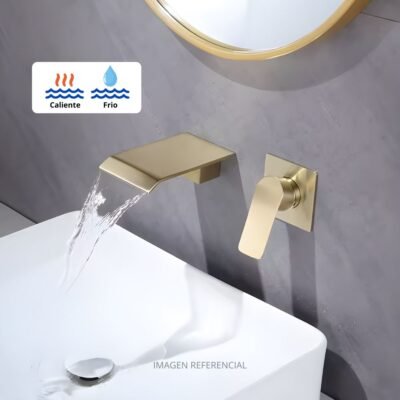 LLAVE MEZCLADORA DORADO PARED/CASCADA BSA4202-G – IMPORTADO