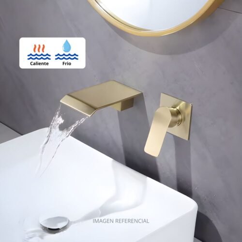 LLAVE MEZCLADORA DORADO PARED/CASCADA BSA4202-G – IMPORTADO