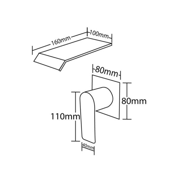 LLAVE MEZCLADORA GRIS PARED/CASCADA BSA4202-Q – IMPORTADO - Imagen 2