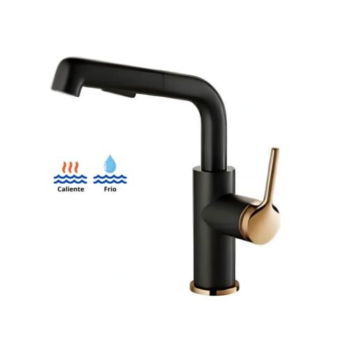 LLAVE MEZCLADORA NEGRO/MANGUERA EXTENSIBLE BSA4135-B – IMPORTADO