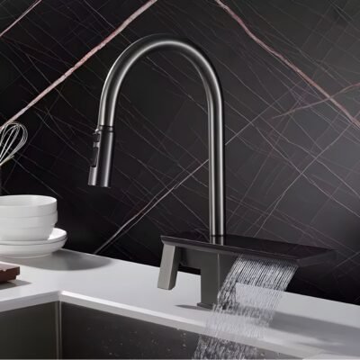 LLAVE MEZCLADORA GRIS MATE CON MANGUERA BSA4121-S – IMPORTADO