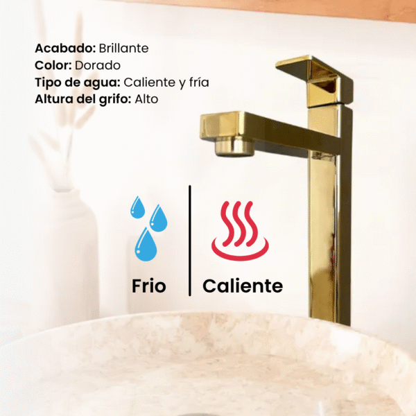 LLAVE MEZCLADORA DORADO BSA4424-G - IMPORTADO - Imagen 2