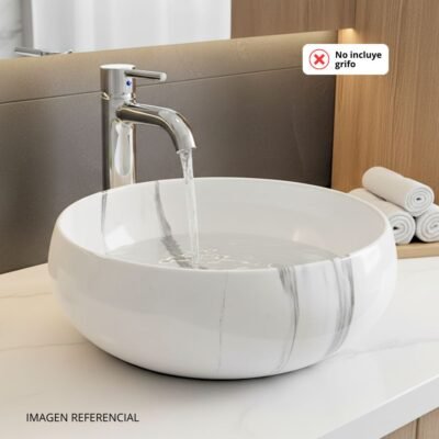 BOWL CIRCULAR MARMOL | BLANCO – BSB2718LG