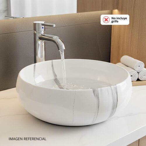 BOWL CIRCULAR MARMOL | BLANCO – BSB2718LG