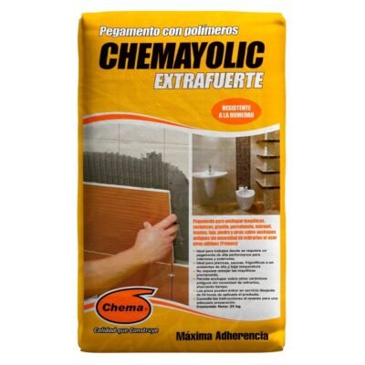 Pegamento para cerámicas o porcelanatos extrafuerte 25kg – Chema