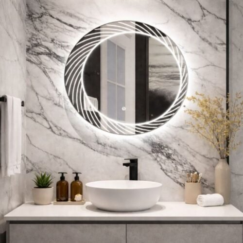 ESPEJO LED REDONDO MOON 60X60cm | 3 LUCES – BSA6171