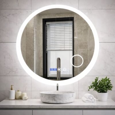 ESPEJO LUZ LED REDONDO 60x60cm | 3 LUCES | TÁCTIL | C/LUZ FOCAL – BSA6173