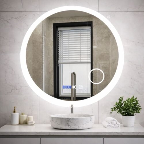 ESPEJO LUZ LED REDONDO 60x60cm | 3 LUCES | TÁCTIL | C/LUZ FOCAL – BSA6173