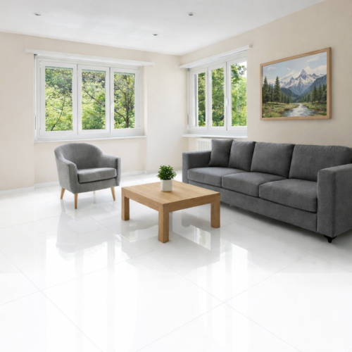 PISO CERÁMICO BLANCO LYG66000 | 60X60cm PCL CAJA 1.80m2