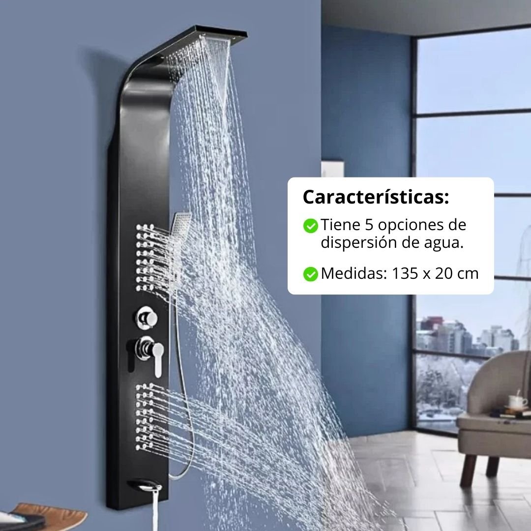 COLUMNA DE DUCHA HIDROMASAJE | NEGRO MATE- BSA4637 - Imagen 2