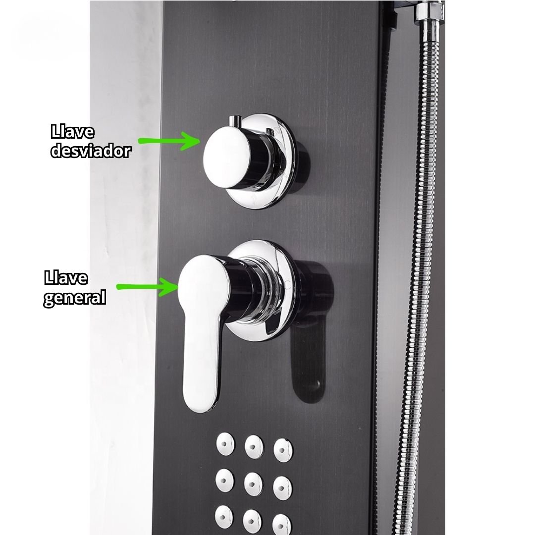 COLUMNA DE DUCHA HIDROMASAJE | NEGRO MATE- BSA4637 - Imagen 4