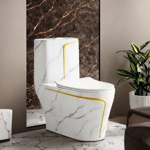 INODORO ONE PIECE MARMOL GOLD | BLANCO – BSA1001-2