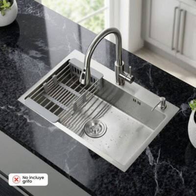 Combo lavadero de cocina + Accesorios | Plateado – BSA6037