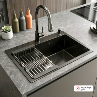 Combo lavadero de cocina + Accesorios | Negro – BSA6038