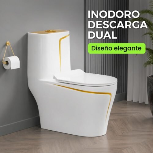 INODORO ONE PIECE | GOLD – BLANCO | BSA1001-1